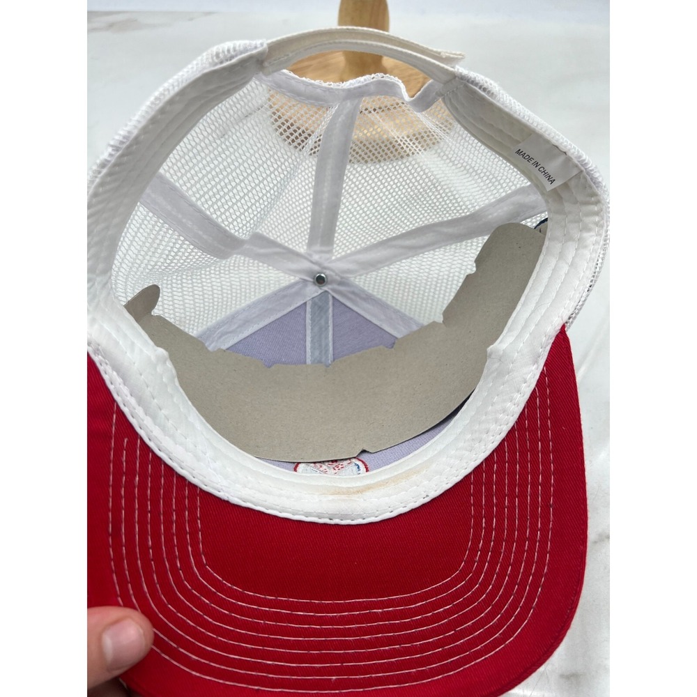 Atlanta Braves Trucker Hat 2017 Inaugural Season SunTrust Park NAPA Blue Red - Picture 5 of 5